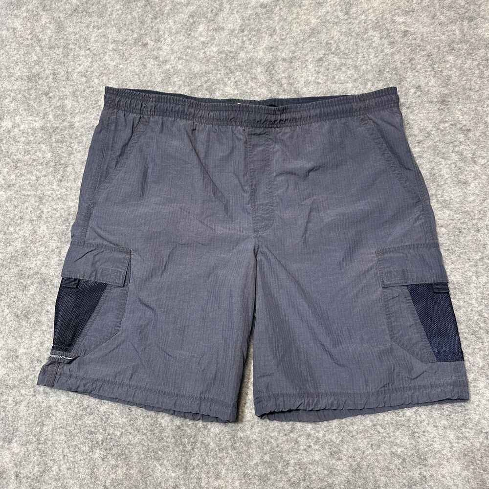 Speedo Men's‎ Lined Swim Shorts Size L Gray Light Wash Shorts